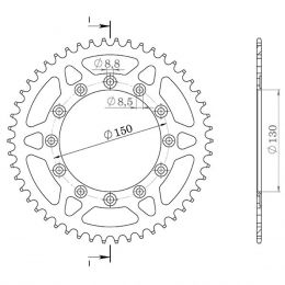 CORONA IN ALLUMINIO PASSO 520 - Z 42 DENTI (DIS.11304)