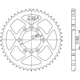 CORONA IN ACCIAIO PASSO 428 - Z 50 DENTI (DIS.12204)