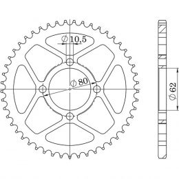 CORONA IN ACCIAIO PASSO 428 - Z 49 DENTI (DIS.12224)