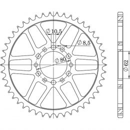 CORONA IN ACCIAIO PASSO 520 - Z 45 DENTI (DIS.12300)