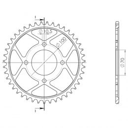 CORONA IN ACCIAIO PASSO 530 - Z 41 DENTI (DIS.12302)