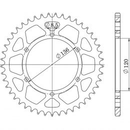 CORONA IN ACCIAIO PASSO 520 - Z 39 DENTI (DIS.12304)