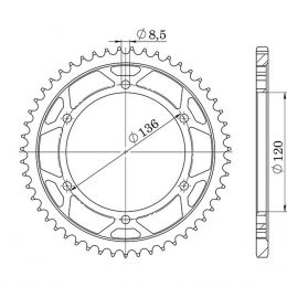 CORONA IN ACCIAIO PASSO 428 - Z 55 DENTI (DIS.12313)