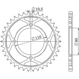 CORONA IN ACCIAIO PASSO 530 - Z 38 DENTI (DIS.12402)