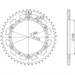 CORONA IN ACCIAIO PASSO 520 - Z 40 DENTI (DIS.12500)