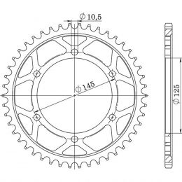 CORONA IN ACCIAIO PASSO 530 - Z 39 DENTI (DIS.12601)