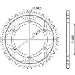 CORONA IN ACCIAIO PASSO 525 - Z 42 DENTI (DIS.12603)