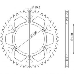 CORONA IN ACCIAIO PASSO 525 - Z 46 DENTI (DIS.12606)