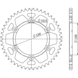 CORONA IN ACCIAIO PASSO 530 - Z 39 DENTI (DIS.12801)