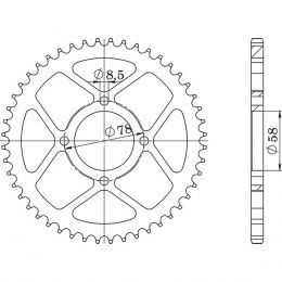 CORONA IN ACCIAIO PASSO 428 - Z 50 DENTI (DIS.14201)