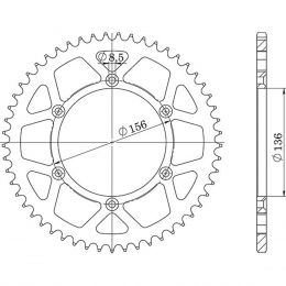 CORONA IN ACCIAIO PASSO 520 - Z 38 DENTI (DIS.14206)