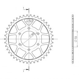 CORONA IN ACCIAIO PASSO 520 - Z 42 DENTI (DIS.14304)