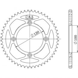 CORONA IN ALLUMINIO PASSO 428 - Z 44 DENTI (DIS.15104)