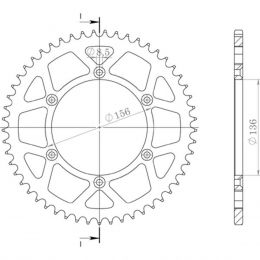 CORONA IN ALLUMINIO PASSO 520 - Z 38 DENTI (DIS.15206)