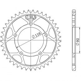 CORONA IN ACCIAIO PASSO 530 - Z 41 DENTI (DIS.16702)