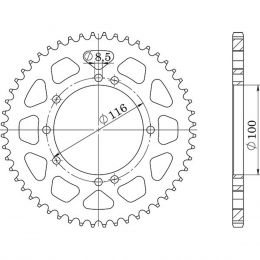 CORONA IN ALLUMINIO PASSO 420 - Z 49 DENTI (DIS.17104)