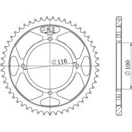 CORONA IN ALLUMINIO PASSO 428 - Z 52 DENTI (DIS.17105)