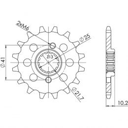 PIGNONE PASSO 520 - Z 14 DENTI (DIS.20509)