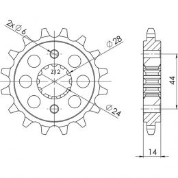 PIGNONE PASSO 525 - Z 17 DENTI (DIS.20614)