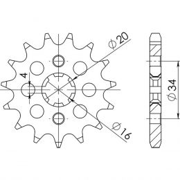 PIGNONE PASSO 428 - Z 15 DENTI (DIS.21200)