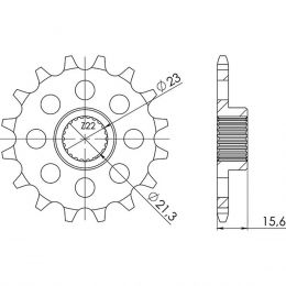 PIGNONE PASSO 520 - Z 14 DENTI (DIS.21504)