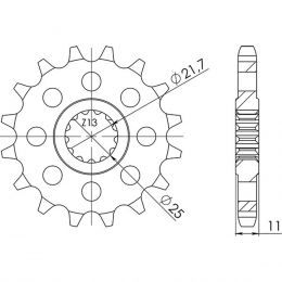 PIGNONE PASSO 530 - Z 16 DENTI (DIS.21602)