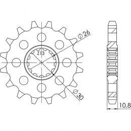 PIGNONE PASSO 530 - Z 16 DENTI (DIS.21801)