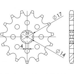 PIGNONE PASSO 420 - Z 12 DENTI (DIS.22101)