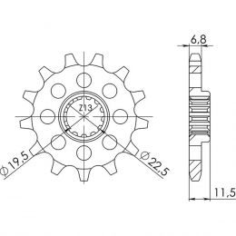 PIGNONE PASSO 428 - Z 16 DENTI (DIS.22201)