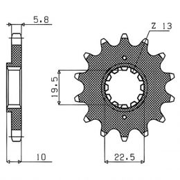 PIGNONE PASSO 520 - Z 15 DENTI (DIS.22303)