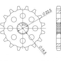 PIGNONE PASSO 530 - Z 15 DENTI (DIS.22403)