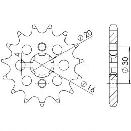 PIGNONE PASSO 428 - Z 14 DENTI (DIS.24200)