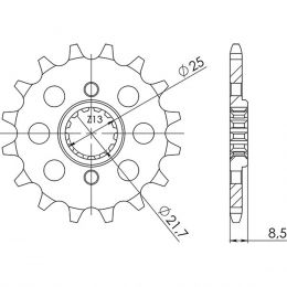 PIGNONE PASSO 520 - Z 14 DENTI (DIS.24502)