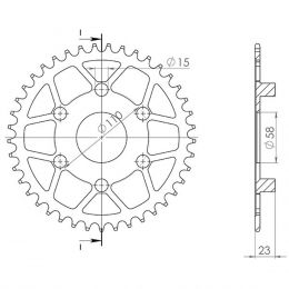 CORONA IN ACCIAIO PASSO 520 - Z 40 DENTI (DIS.35206)