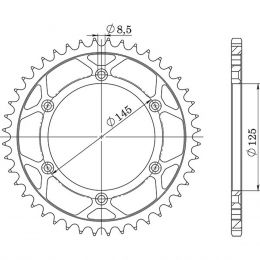 CORONA IN ACCIAIO PASSO 520 - Z 44 DENTI (DIS.44202)