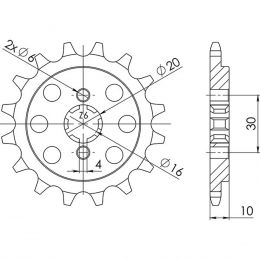 PIGNONE PASSO 520 - Z 13 DENTI (DIS.46203)