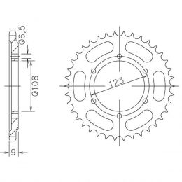 CORONA IN ACCIAIO PASSO 420 - Z 52 DENTI (DIS.47102)