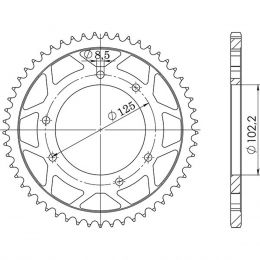 CORONA IN ACCIAIO PASSO 420 - Z 53 DENTI (DIS.47104)