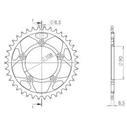 CORONA IN ACCIAIO PASSO 520 - Z 38 DENTI (DIS.50601)