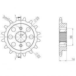 PIGNONE PASSO 520 - Z 15 DENTI (DIS.52604)