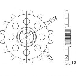 PIGNONE PASSO 520 - Z 16 DENTI (DIS.61301)