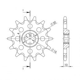 PIGNONE PASSO 520 - Z 14 DENTI (DIS.64200)