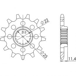 PIGNONE PASSO 520 - Z 17 DENTI (DIS.73303)