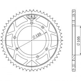 CORONA IN ACCIAIO PASSO 428 - Z 50 DENTI (DIS.92130)