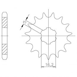 PIGNONE PASSO 520 - Z 10 DENTI (DIS.94305)