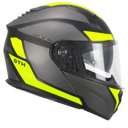 Modular Helmet SKA-P 5THG FALCON SPORT Black Matte Fluorescent Yellow