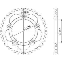 CORONA IN ACCIAIO PASSO 525 - Z 41 DENTI (DIS.10613)