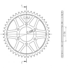 CORONA IN ACCIAIO PASSO 530 - Z 50 DENTI (DIS.14803)