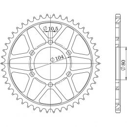 CORONA IN ACCIAIO PASSO 530 - Z 40 DENTI (DIS.16604)