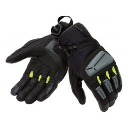 T.UR g-four Summer Gloves Black Yellow Fluo with European Certification